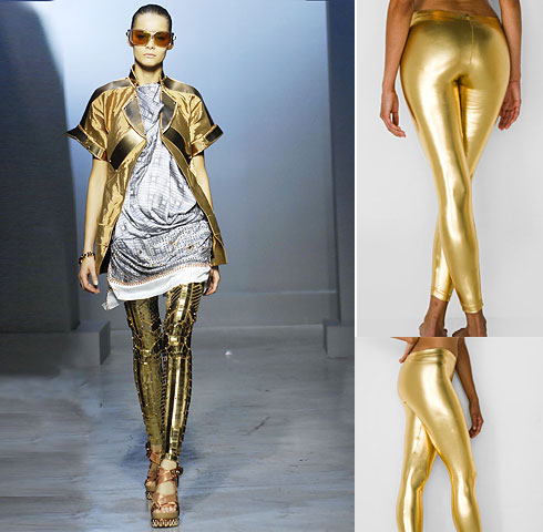 gold leggings
