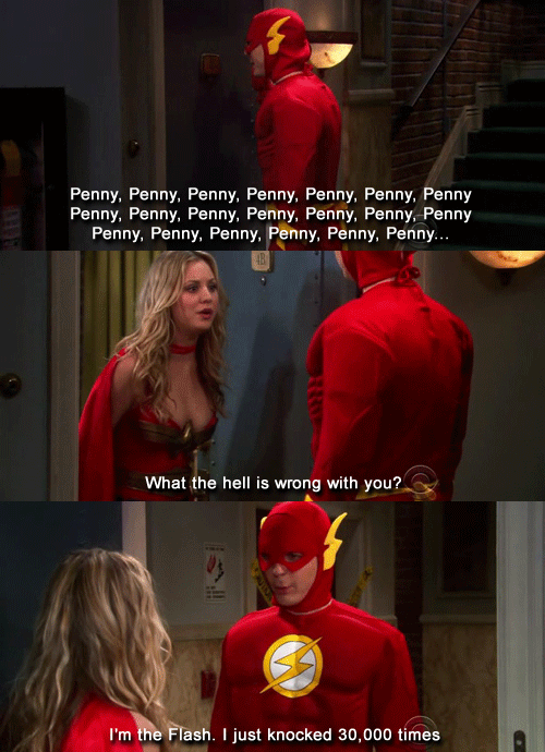 Sheldon-as-Flash