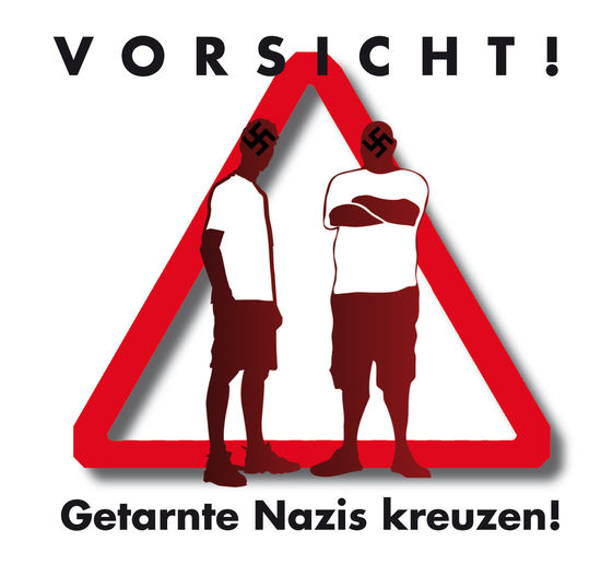 Vorsicht getarnte Nazis kreuzen