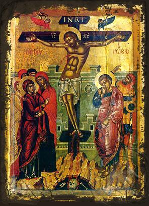 crucifixion-aged-byzantine-icon-8934