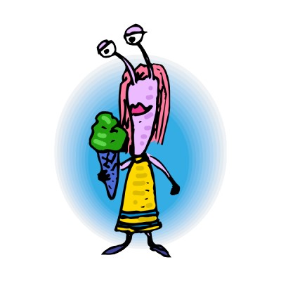 sister alien with ice cream photosculptu