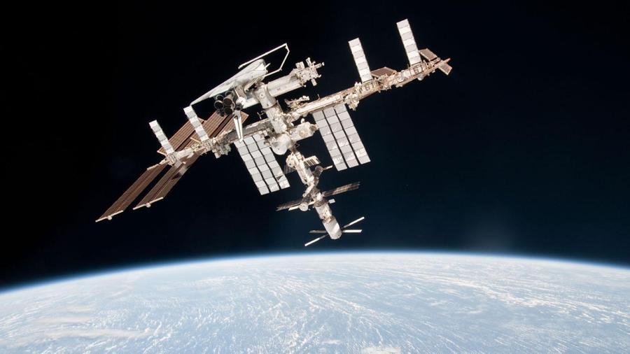 The International Space Station with ATV