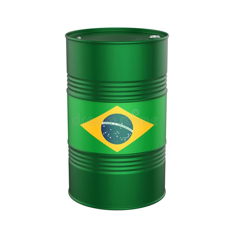 brazilian-flag-oil-barrel-isolated-white