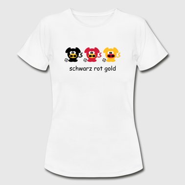 ddcd65bdd512 schwein-schwarz-rot-gold-frauen-t-shirt
