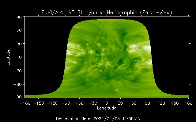 euvi 195 heliographic