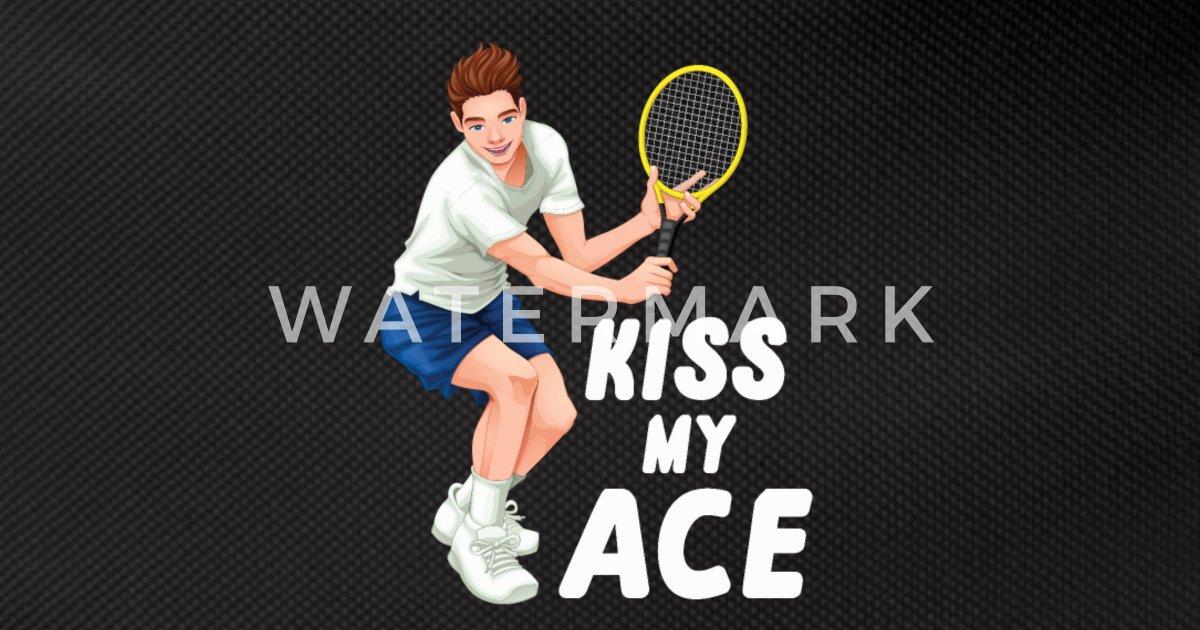 lustiger-kuss-mein-ass-tennis-wortspiel-