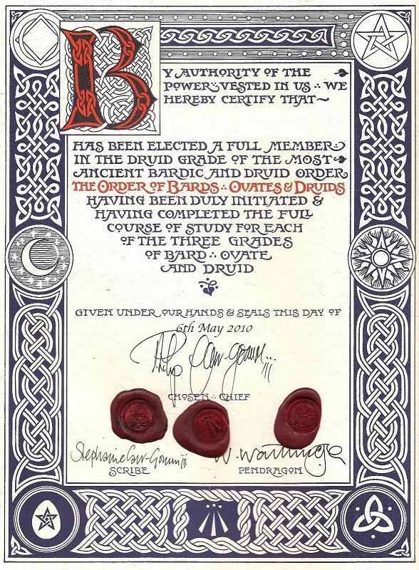 Druid Certificate