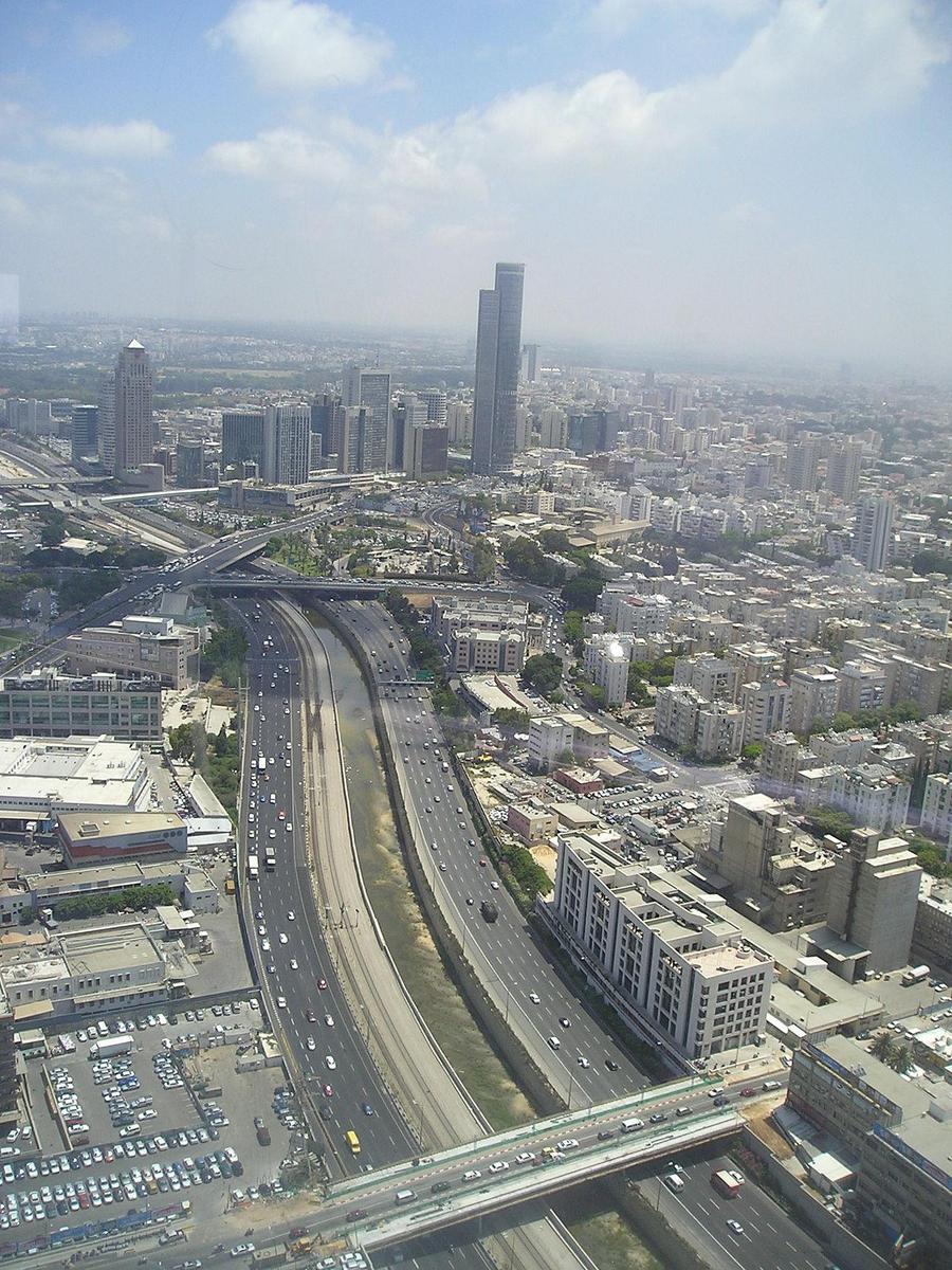 Ayalon Highway which runs through Tel Av