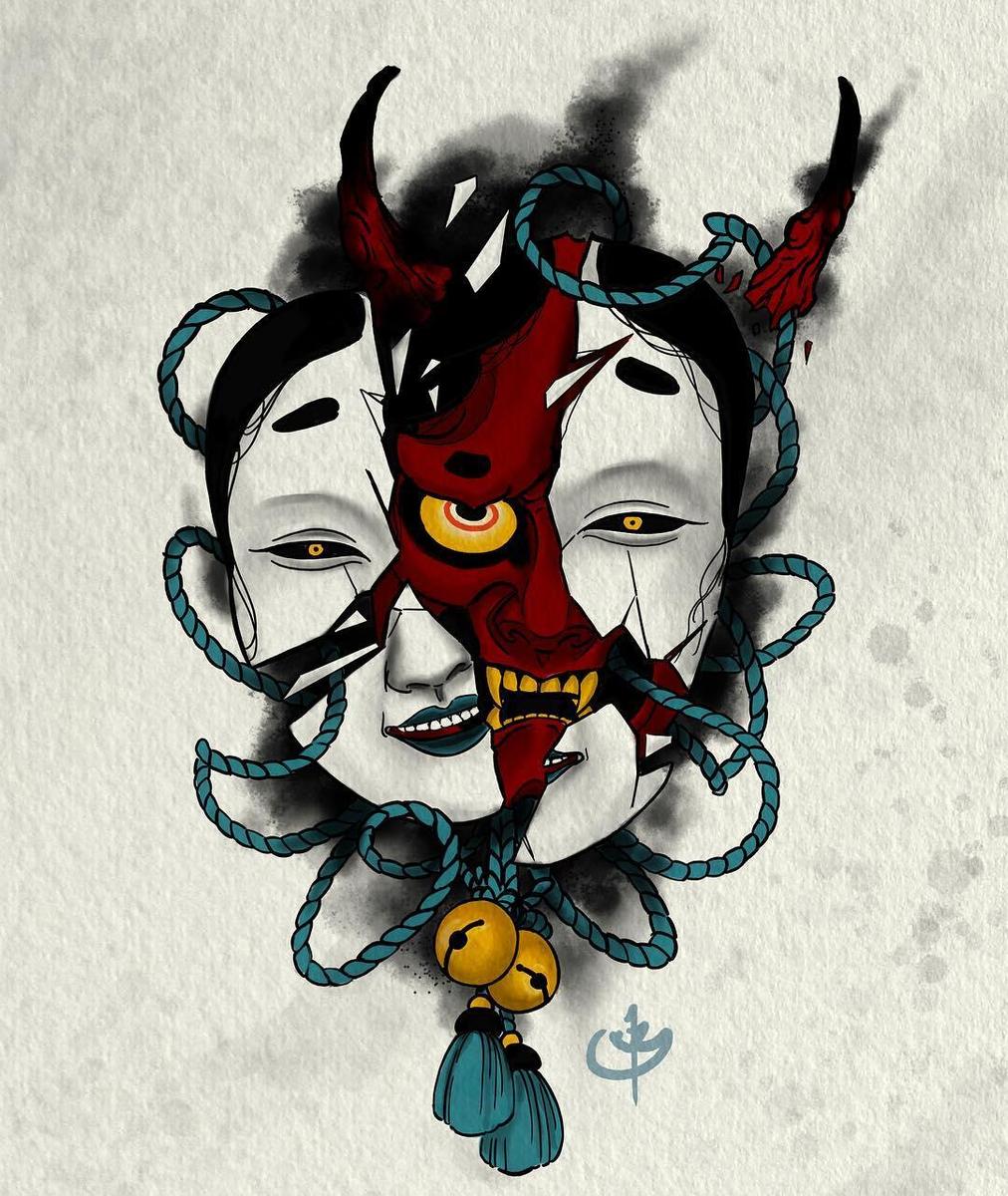tattoo-inspiration-of-hannya-mask-2
