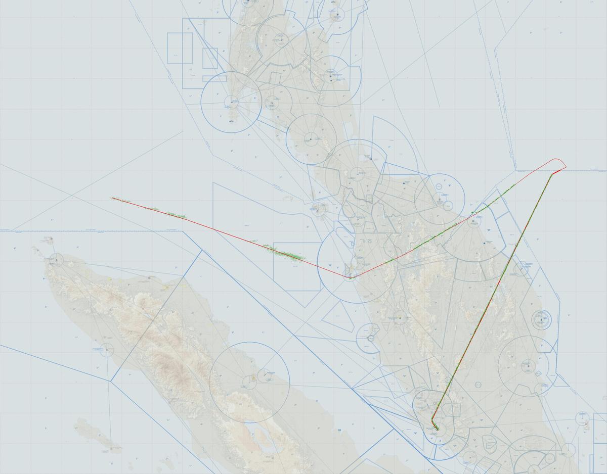 MH370 Flugverlauf Radar
