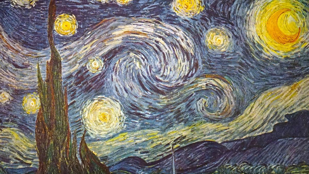 Painting-titled-The-Starry-Night-by-Vinc