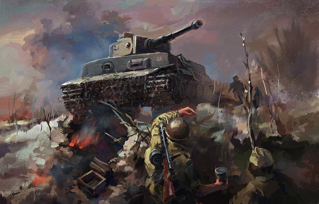 tiger tank attack by lotharzhou-d2jvxre