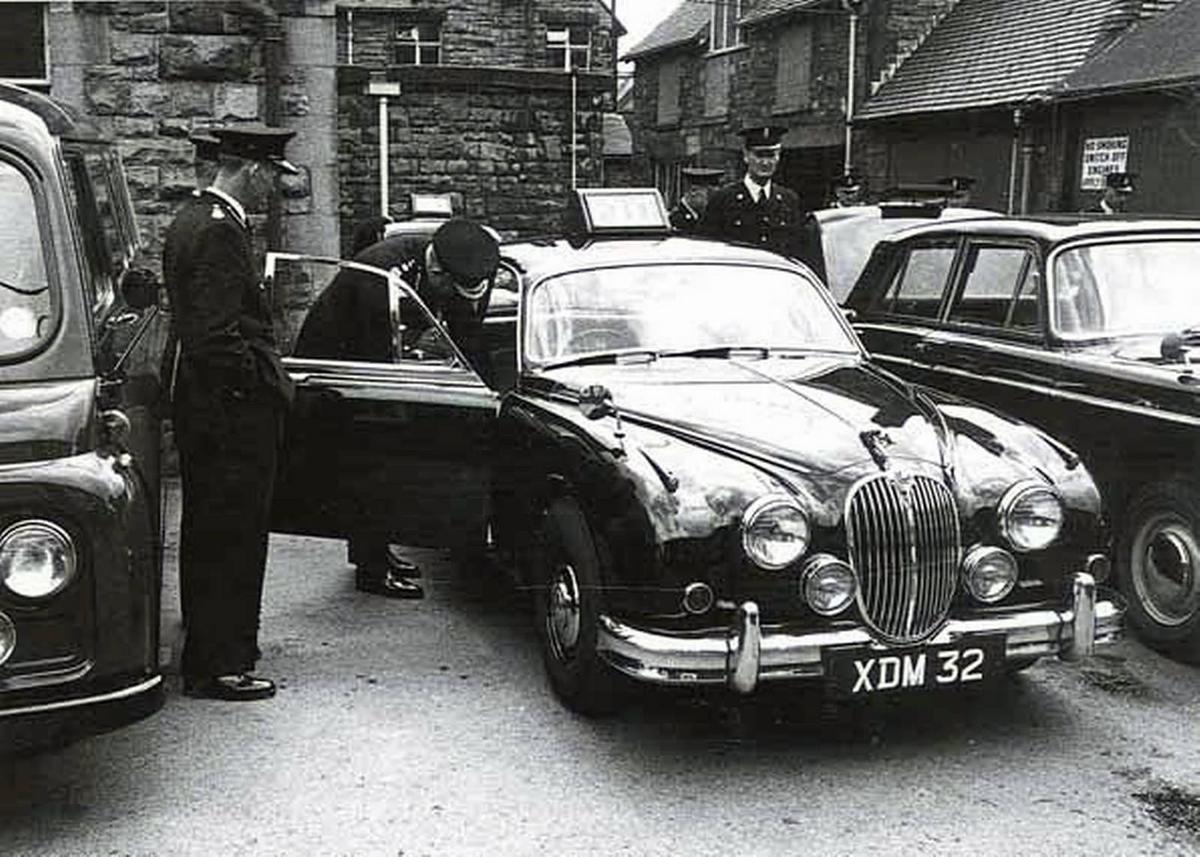 classic british police car jaguar