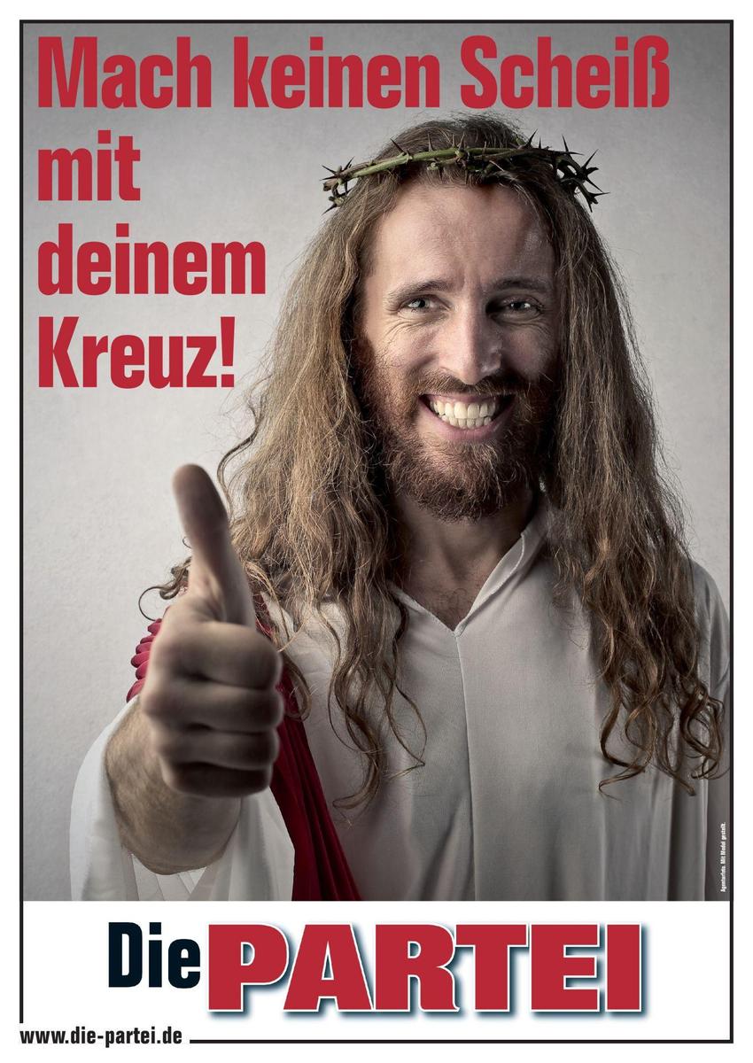 Plakat Jesus Kreuz DIN A2 ohne Stern 192