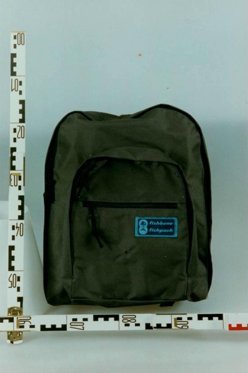 Tristans-Rucksack-Polizeifoto