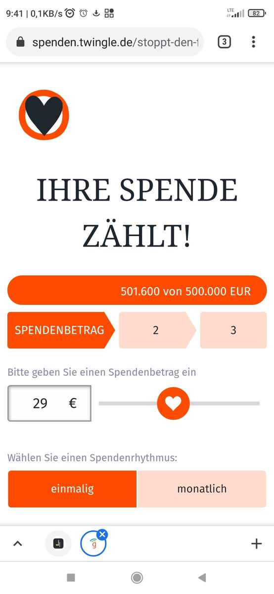LG Spendensammlung auf twingle. de