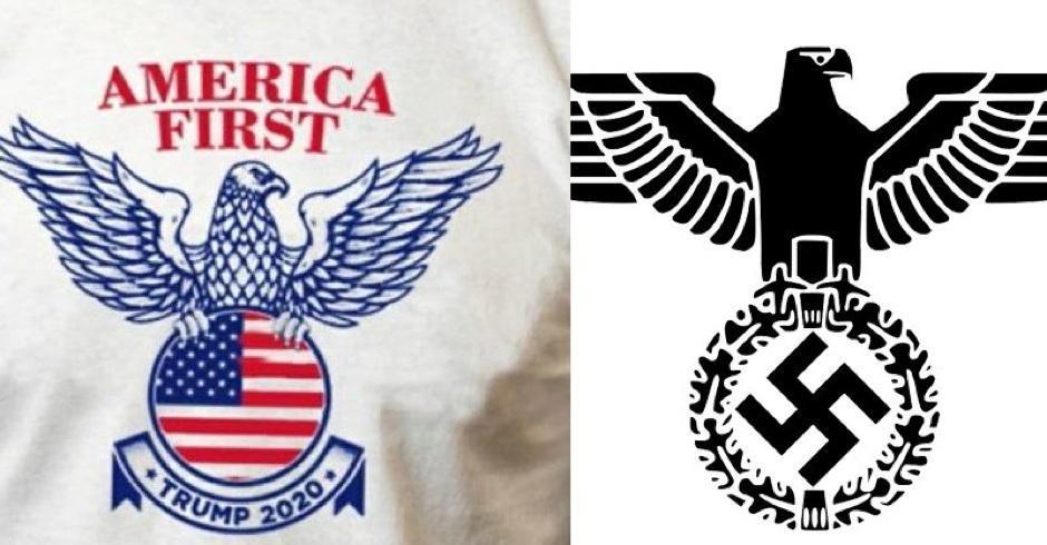 Trump-America-first-vs-Nazi-Reichsadler-