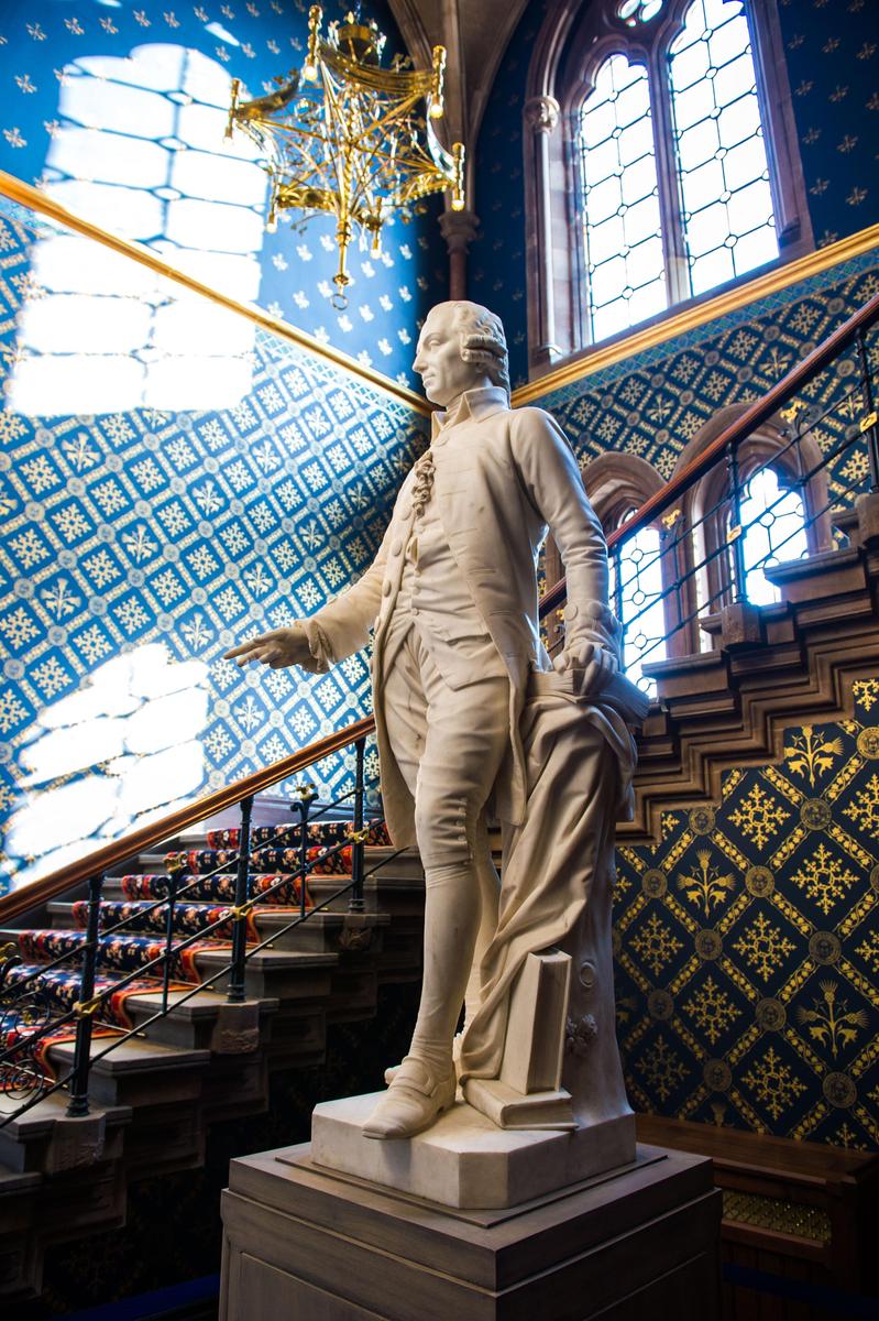 Adam Smith statue inside