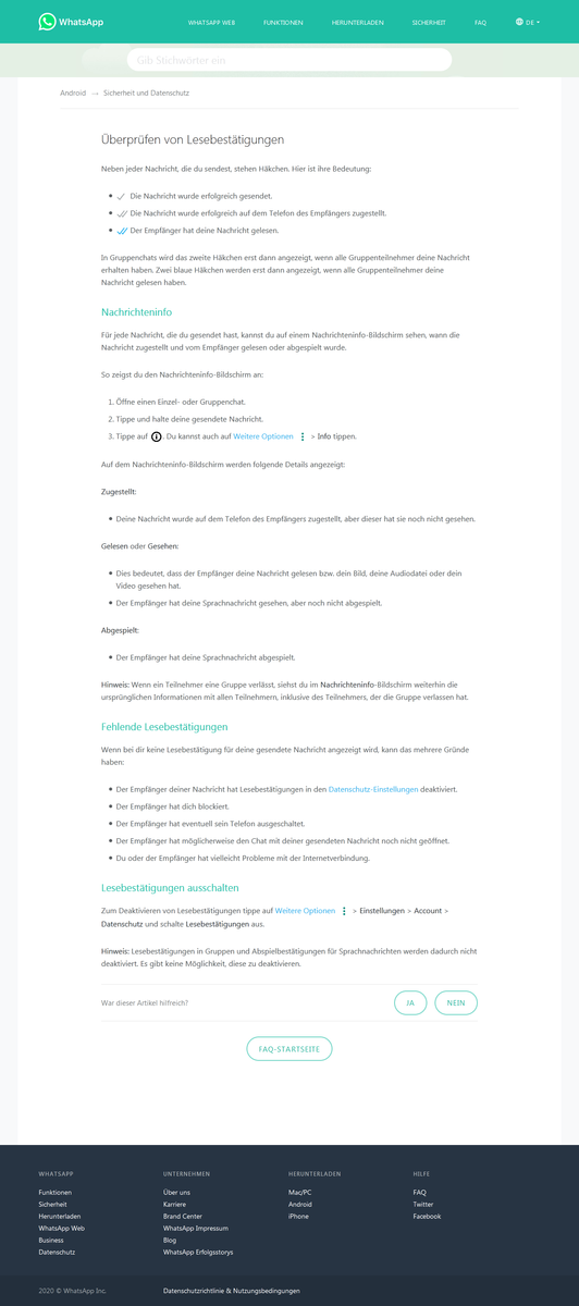 Screenshot 2020-02-21 WhatsApp FAQ - ber