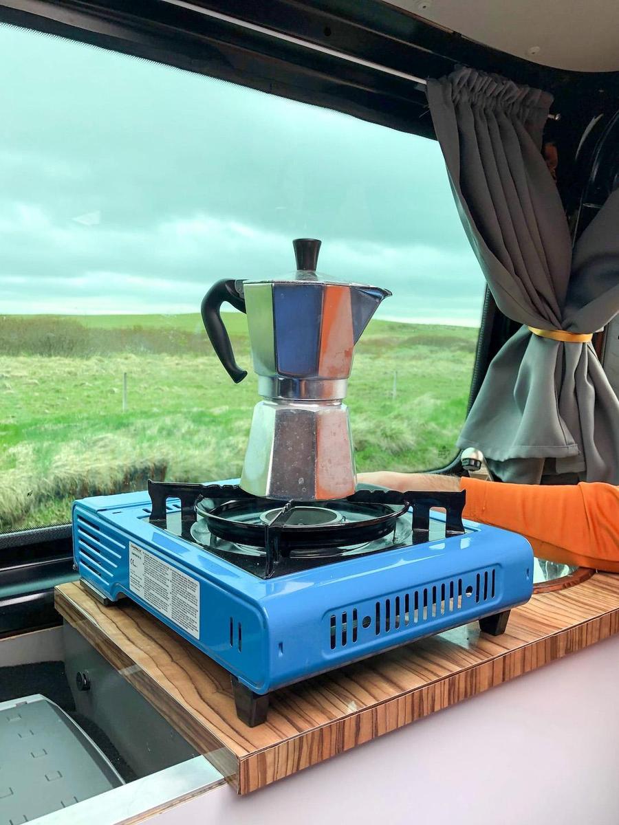 Her Travel Edit Iceland CamperVan Coffee