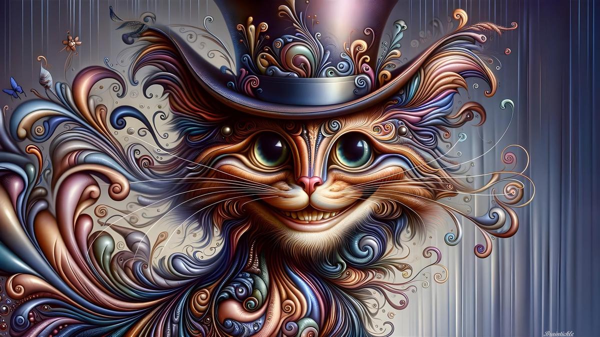 Abstrakte Grinsekatze - 1080p