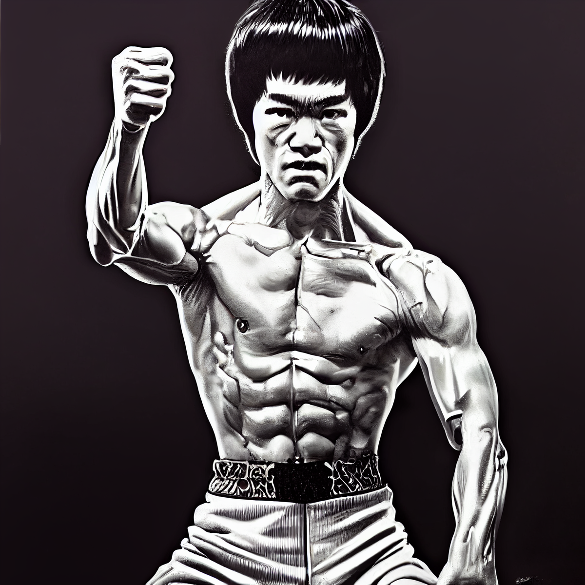 Infidelis Bruce Lee fighting a machine s