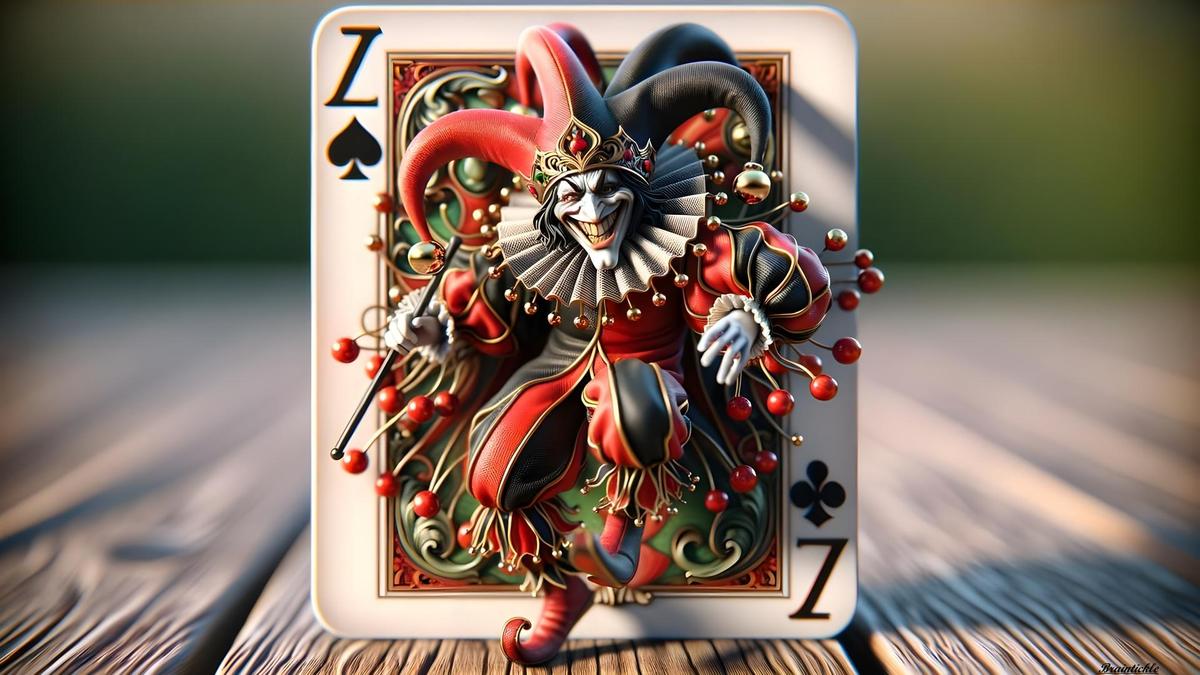 Mad Joker coming out of its Playing-card
