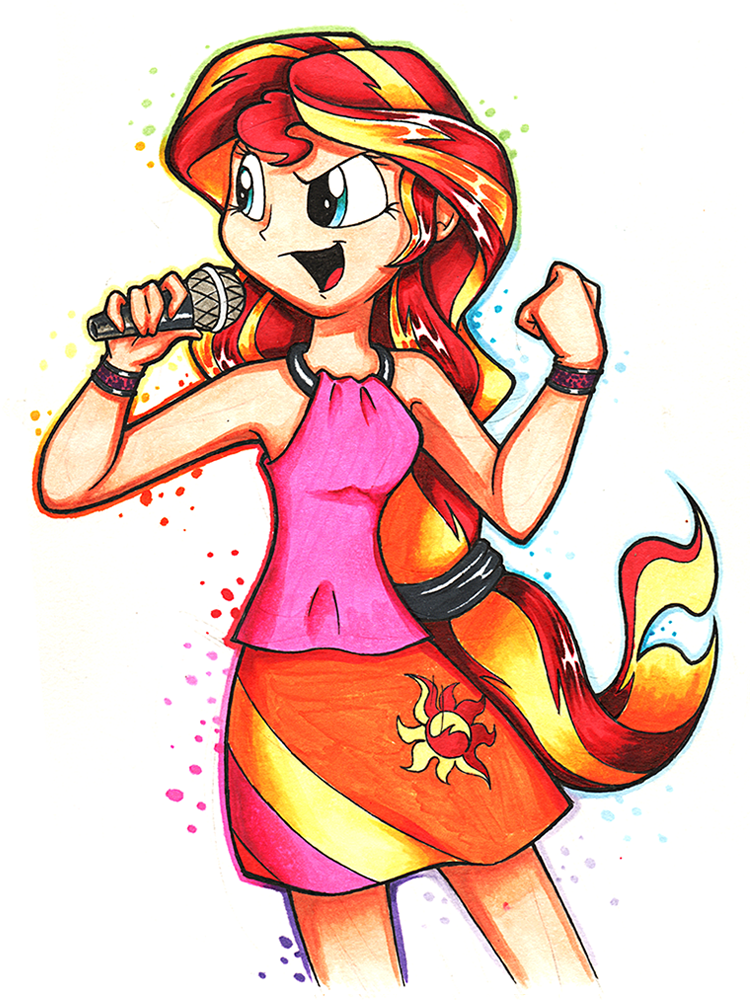 sunset shimmer  rainbow rocks by hydro k