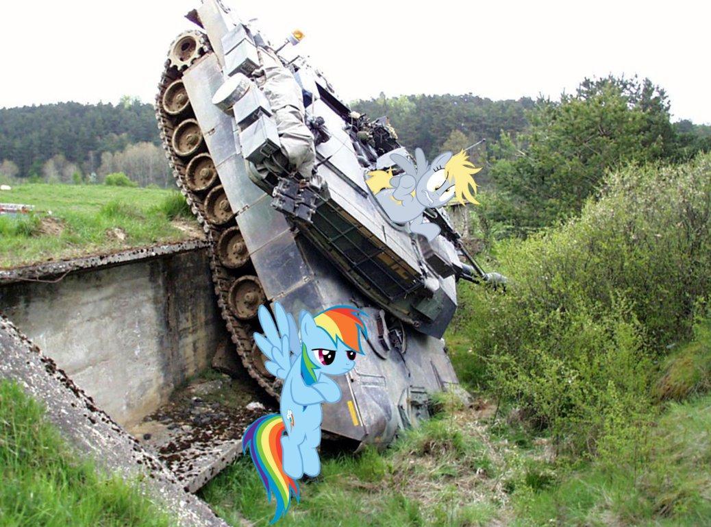 derpy and rainbow dash tries to park a t