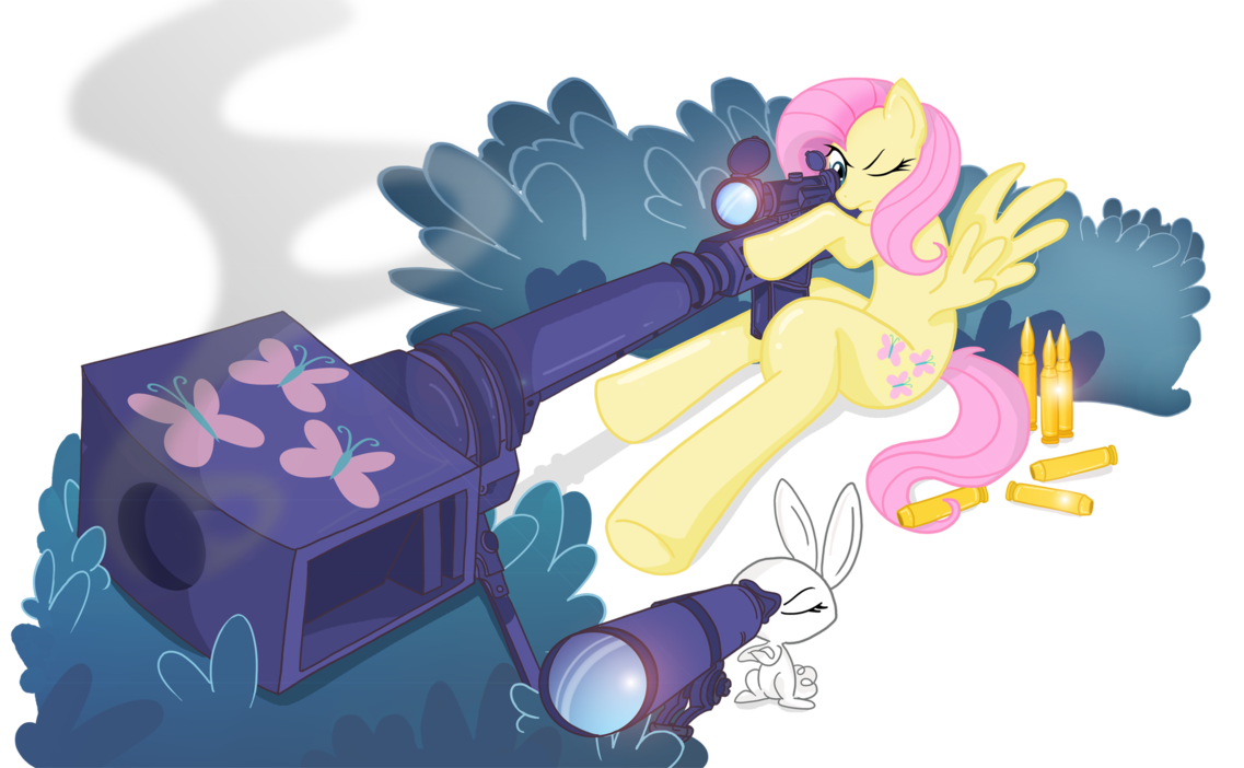 fluttershy sniper by leadp-d4rdafj