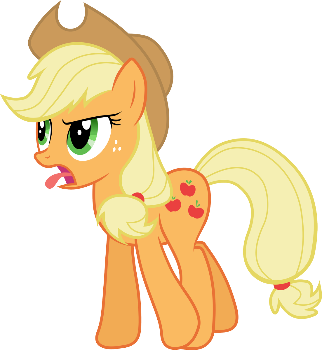 disgusted applejack vector by thorinair-