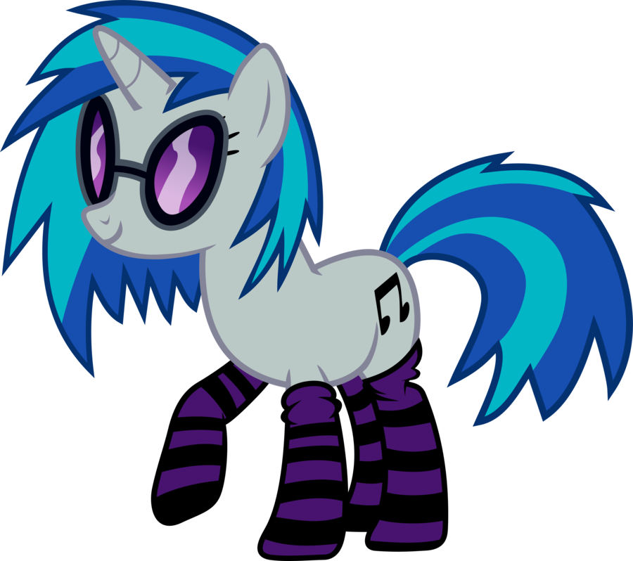 vinyl scratch  dj pon3  in socks by uxyd