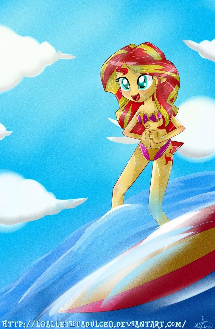  commission   sunset surfing  by lgallet
