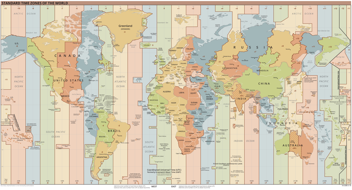 Standard World Time Zones