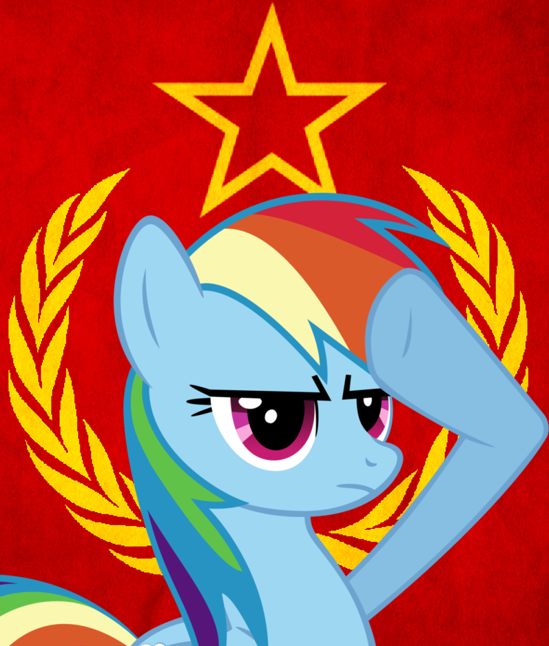 rainbow dash   soviet salute by foxnight