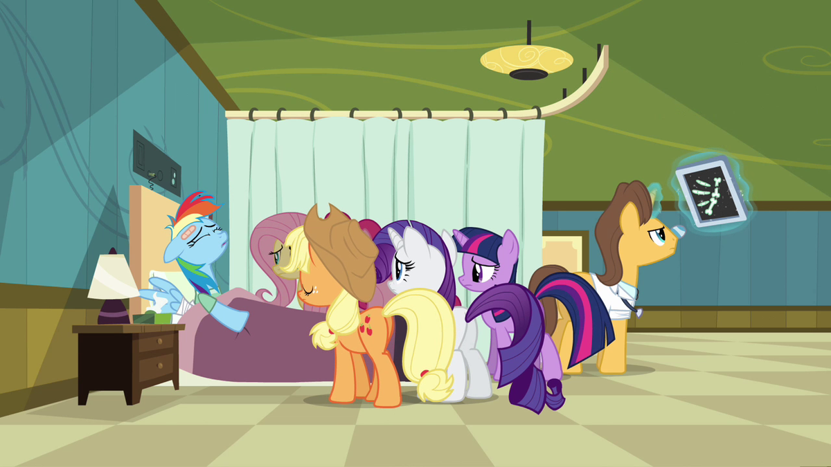 Rainbow Dash in hospital S2E16