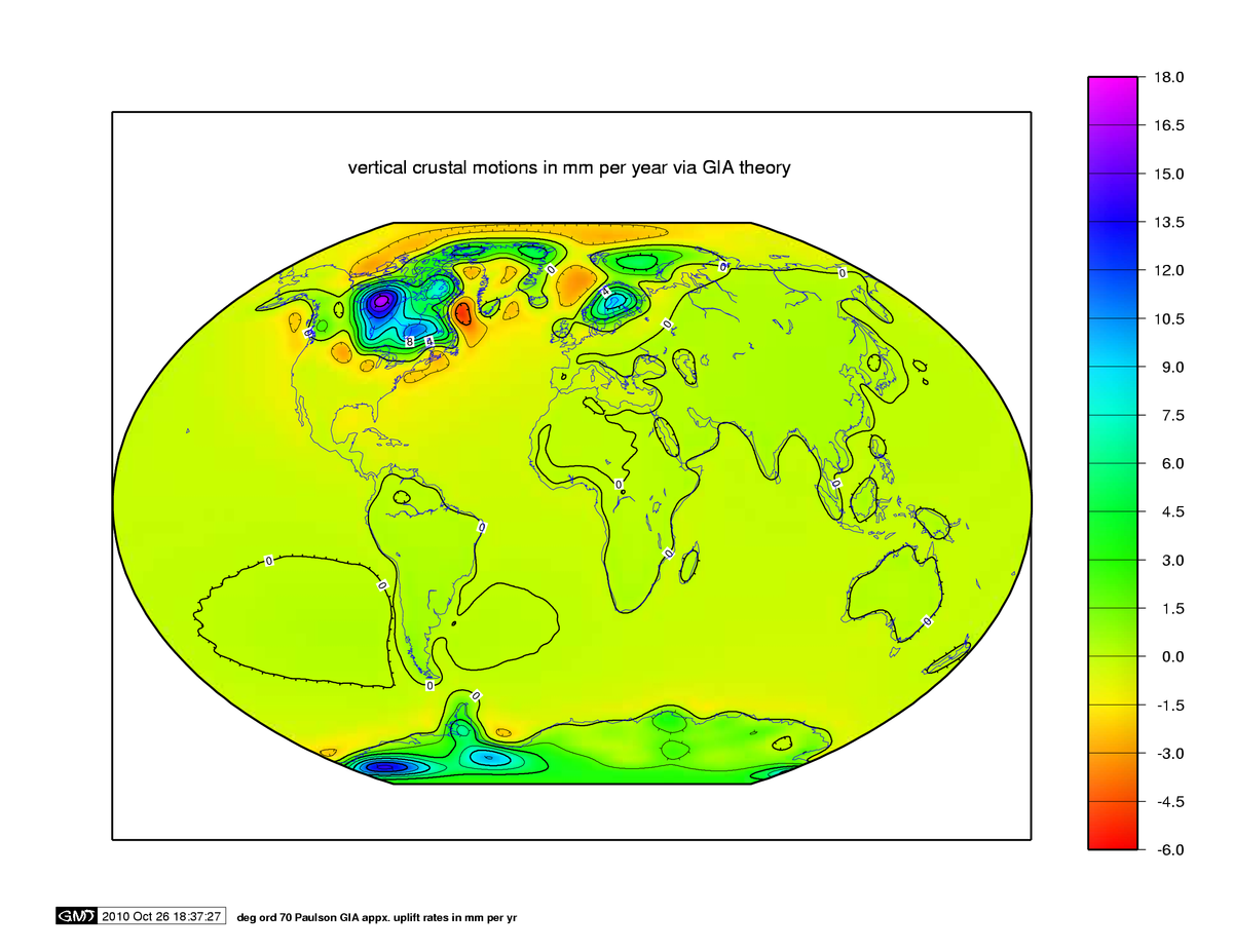 PGR Paulson2007 Rate of Lithospheric Upl