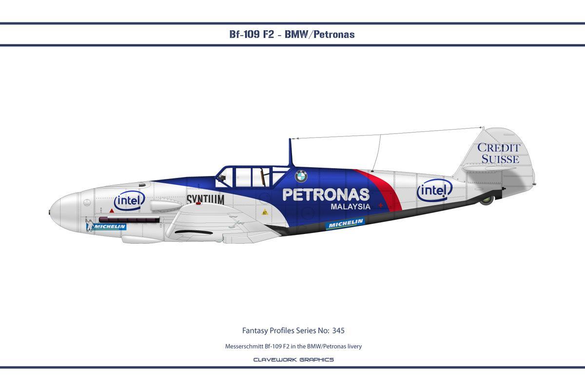6bc2c7 plane BF109 F2 BMW-Petronas