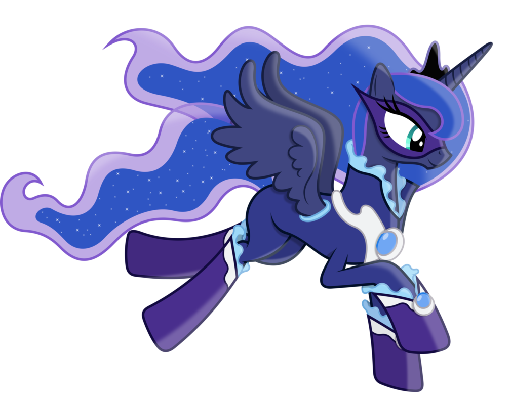 princess luna as a power pony by 90sigma