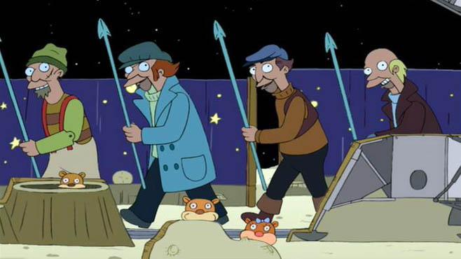 Futurama Whalers on the Moon