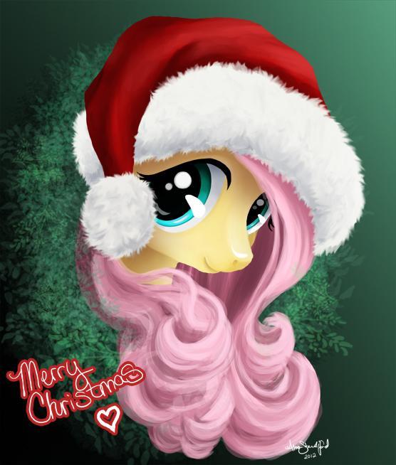 merry christmas from fluttershy by tuyla