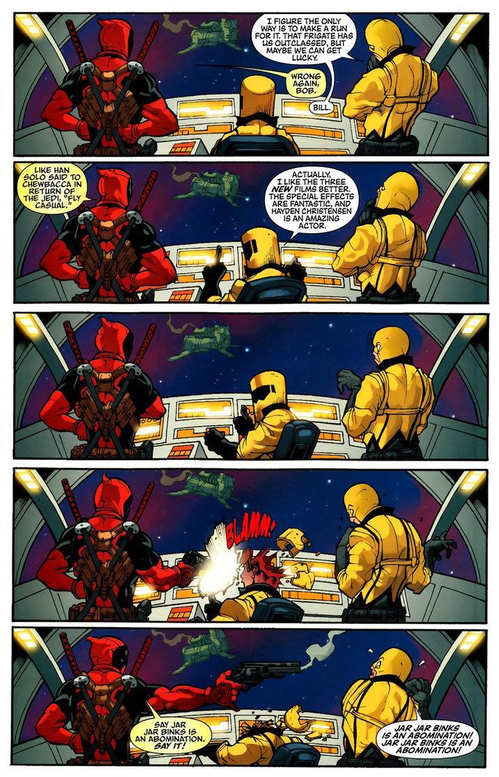 what deadpool thinks about jar jar binks