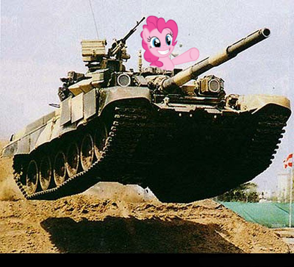 pinkie pie on a flying   tank  by rex42-