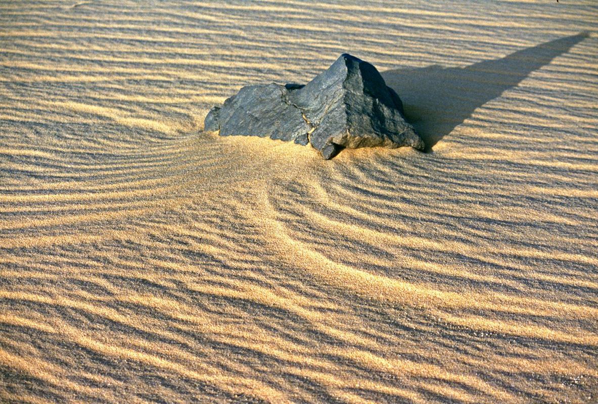 small rock in the desert  algerian deser