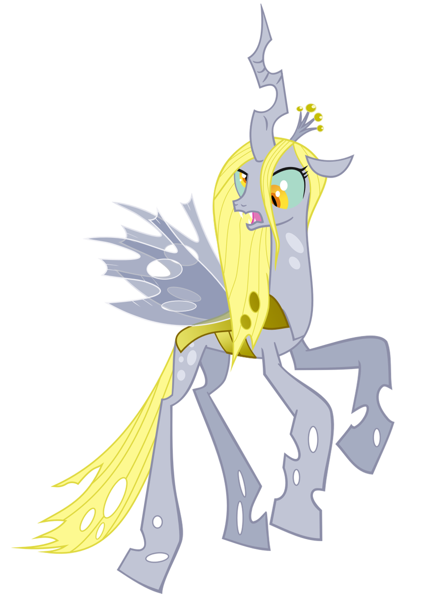 Queen Chrysalis recolor with Derpy by ar