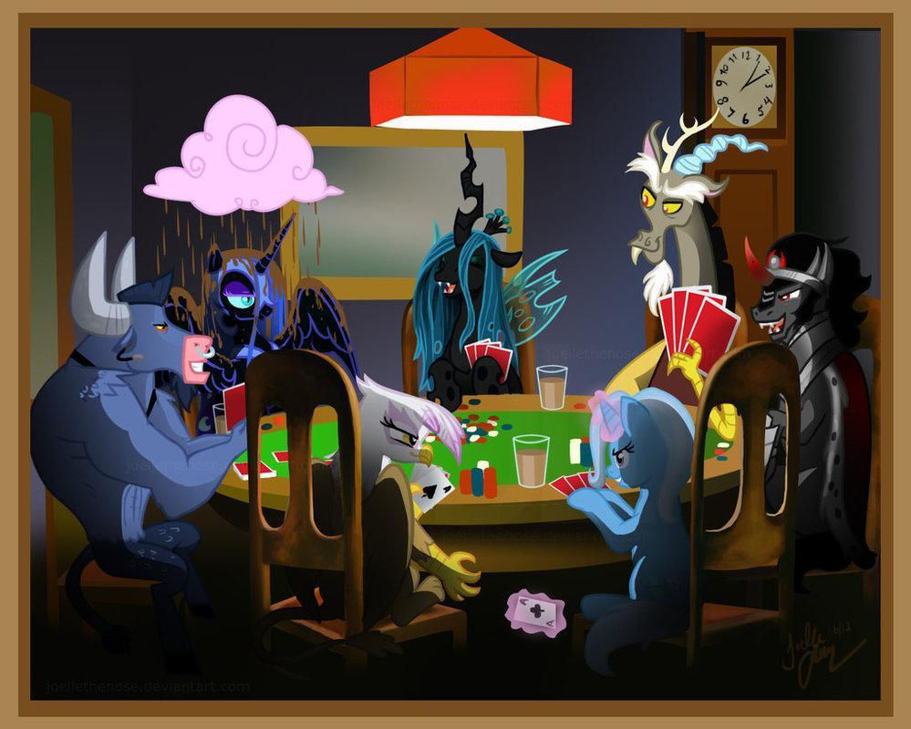 poker night  a pony in need  by joelleth