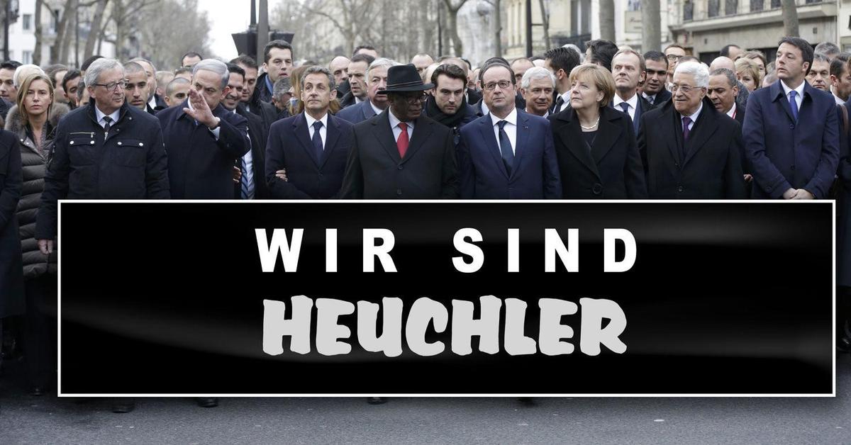 Charlie Hebdo Trauermarsch Heuchler Pari