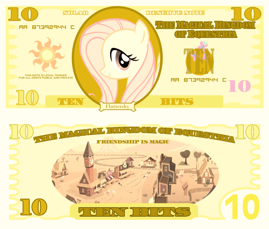 fluttershy 10 bits bill by cradet-d4lo3q