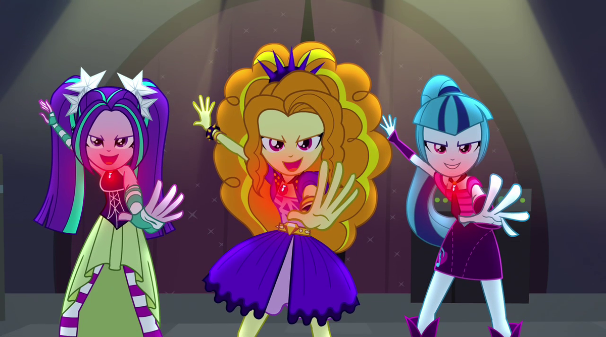 The Dazzlings put their hands down EG2