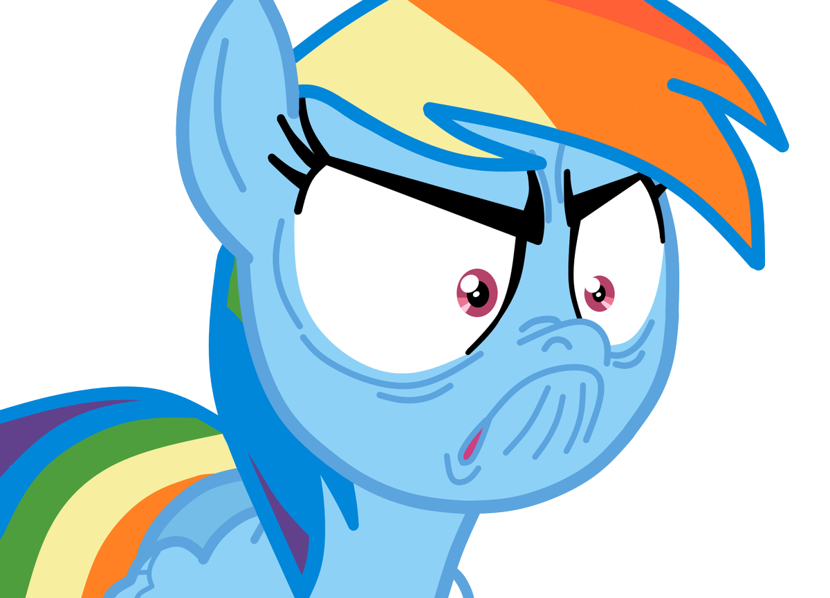rainbow dash   i m not angry  vector by 